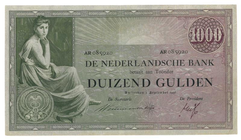 Nederland. 1000 gulden. Bankbiljet. Type 1926. Grietje Seel - Zeer Fraai +.
