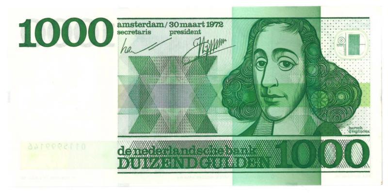 Nederland. 1000 gulden. Bankbiljet. Type 1972. Spinoza - UNC.