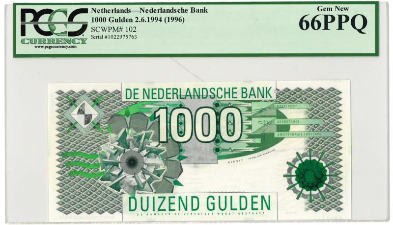 Nederland. 1000 gulden. Bankbiljet. Type 1994. Kievit - UNC.
