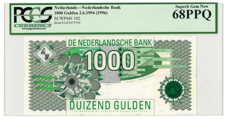 Nederland. 1000 gulden. Bankbiljet. Type 1994. Kievit - UNC.