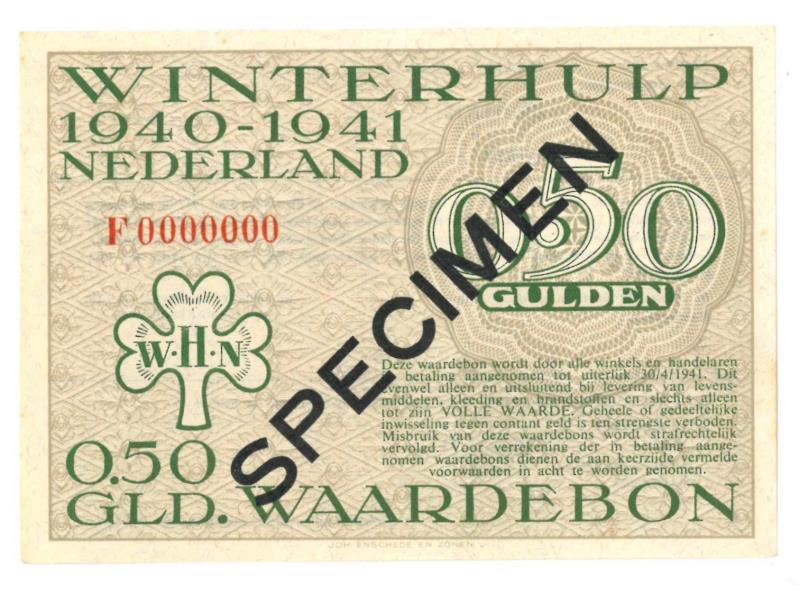 Nederland. ½ gulden. Winterhulp. Type 1940-1941. - UNC.