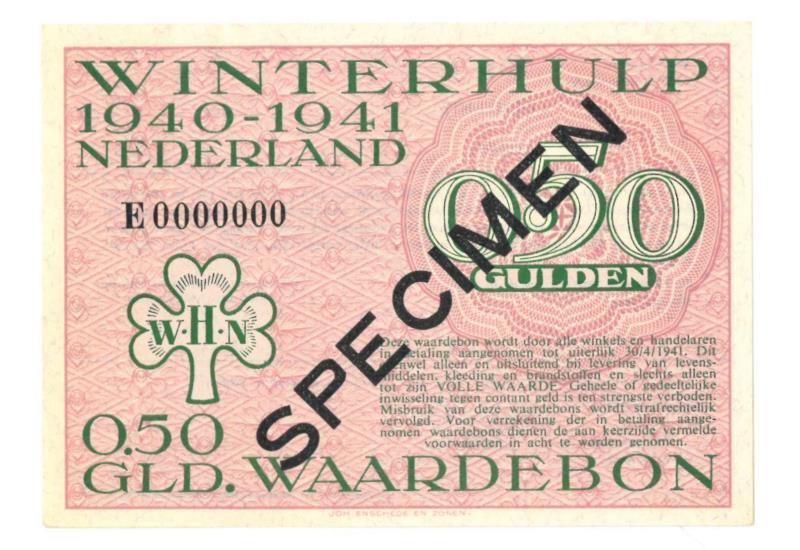 Nederland. ½ gulden. Winterhulp. Type 1940-1941. - UNC.