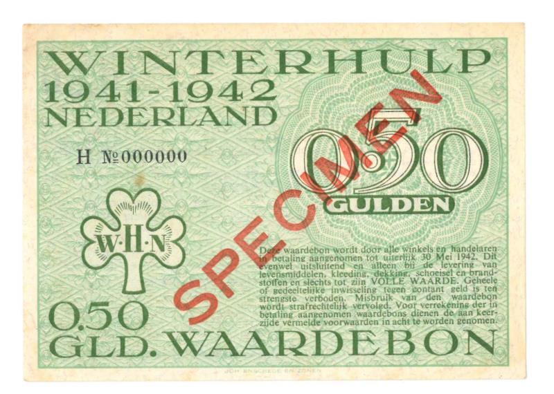 Nederland. ½ gulden. Winterhulp. Type 1941-42. Rotterdam - Prachtig +.