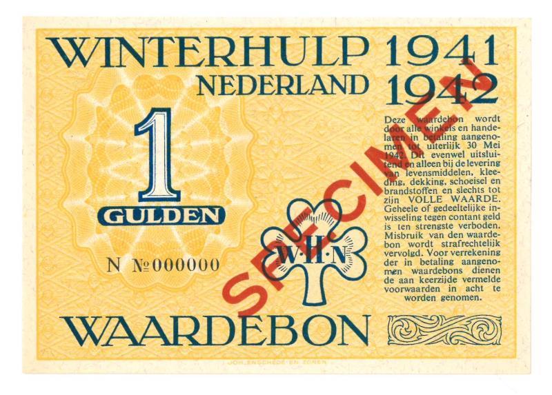 Nederland. 1 gulden. Winterhulp. Type 1941-1942. - UNC.