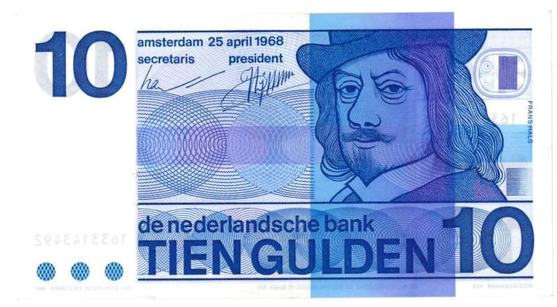 Nederland. 10 gulden. Bankbiljet. Type 1968. Frans Hals - Prachtig.