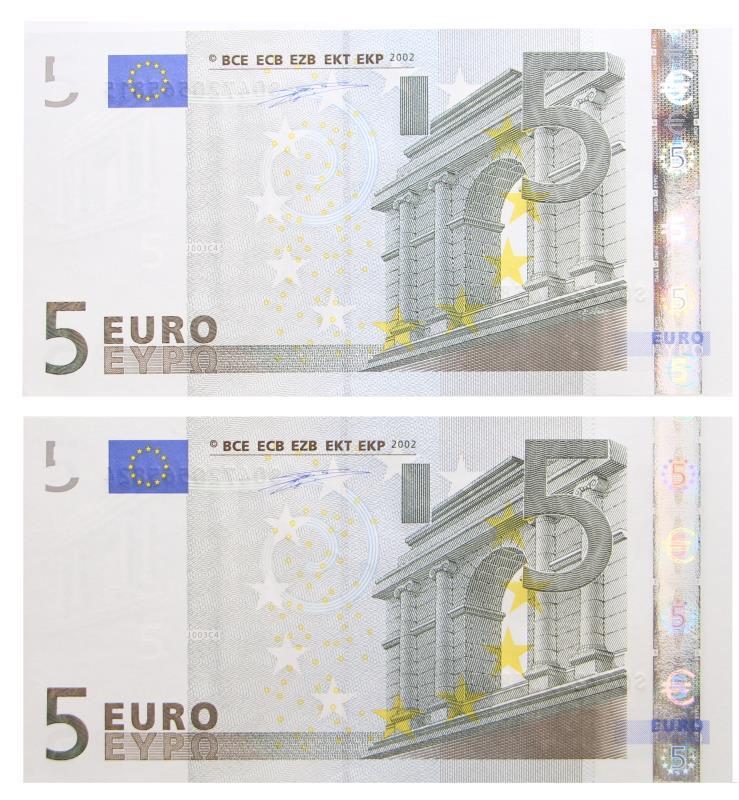 Nederland. 5 euro. Bankbiljet. Type 2002. - UNC.