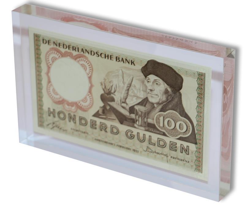 Nederland. 100 gulden. Plexiglas. Type 1953. Erasmus - Prachtig.