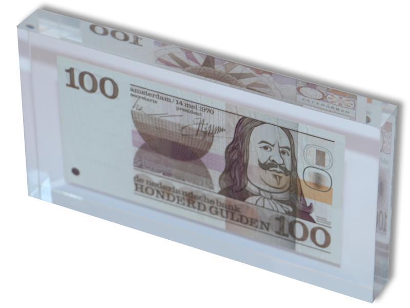 Nederland. 100 gulden. Plexiglas. Type 1970. De Ruyter -.