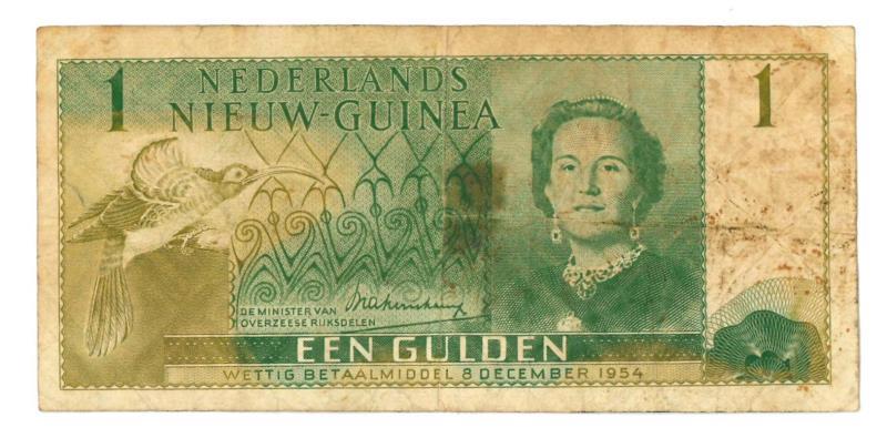 Nieuw-Guinea. 1 gulden. Bankbiljet. Type 1954. - Fraai -.