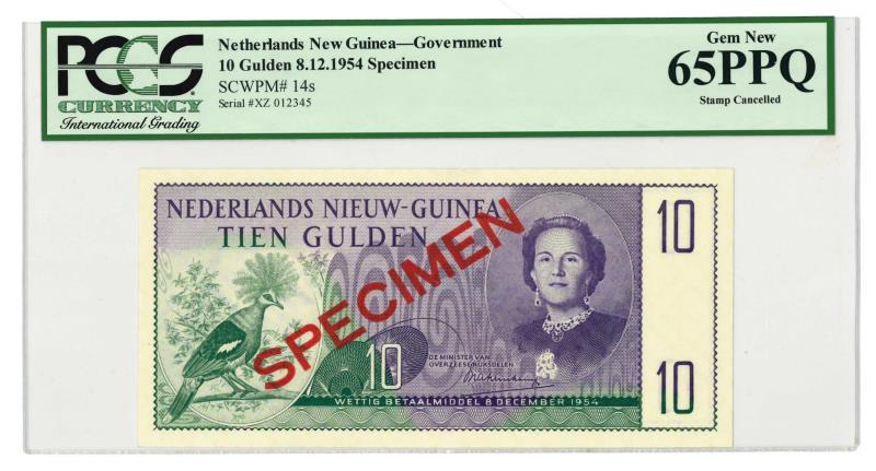 Nieuw-Guinea. 10 gulden. Bankbiljet. Type 1954. - UNC.