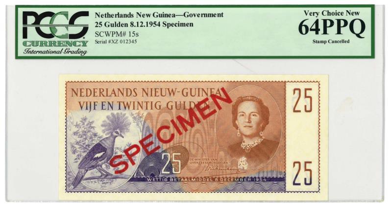 Nieuw-Guinea. 25 gulden. Bankbiljet. Type 1954. - UNC.