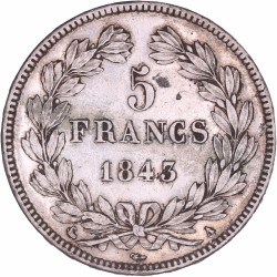 France. Louis Philippe I. 5 Francs. 1843 A.