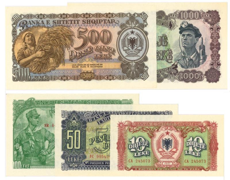 Albania. Lekë. Bankbiljet. 1957. - UNC.