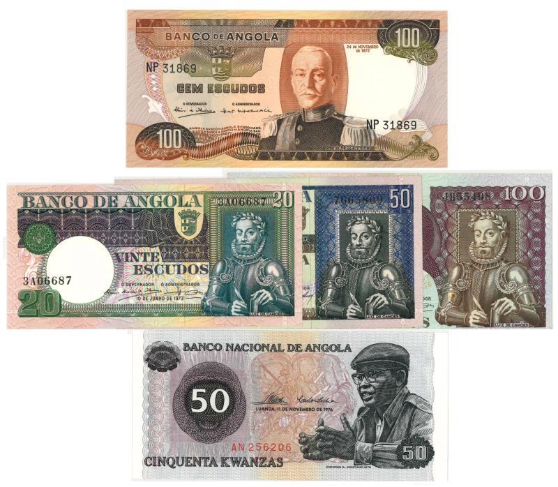 Angola. Escudos. Bankbiljet. 1972, 1973, 1976. - UNC.