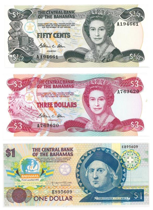 Bahamas. Dollars. Bankbiljet. 1974. - UNC.