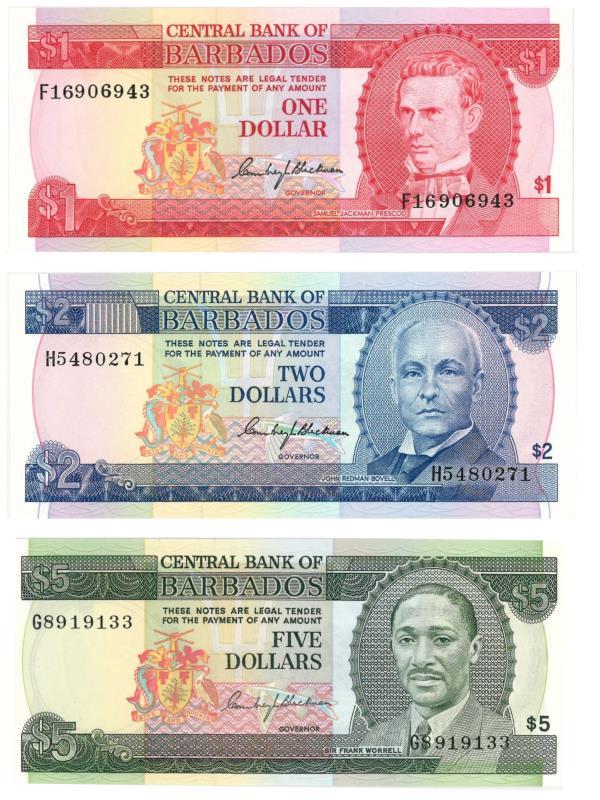 Barbados. Dollars. Bankbiljet. - UNC.