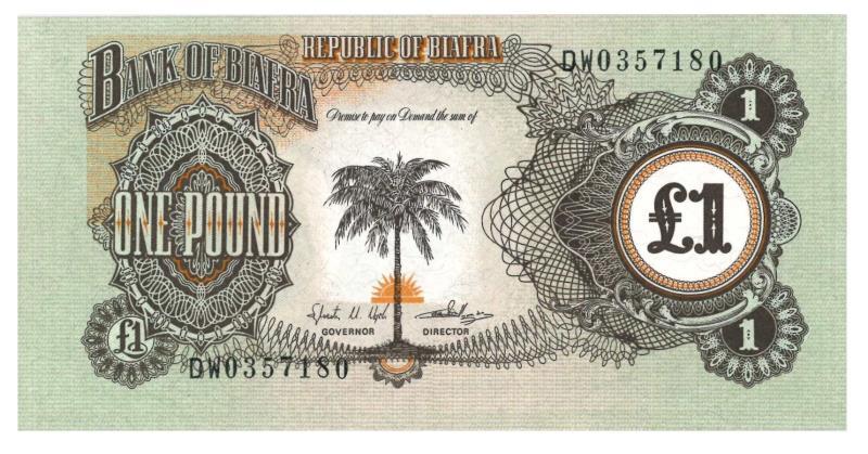 Biafra. Pound. Bankbiljet. 1968-69. - UNC.