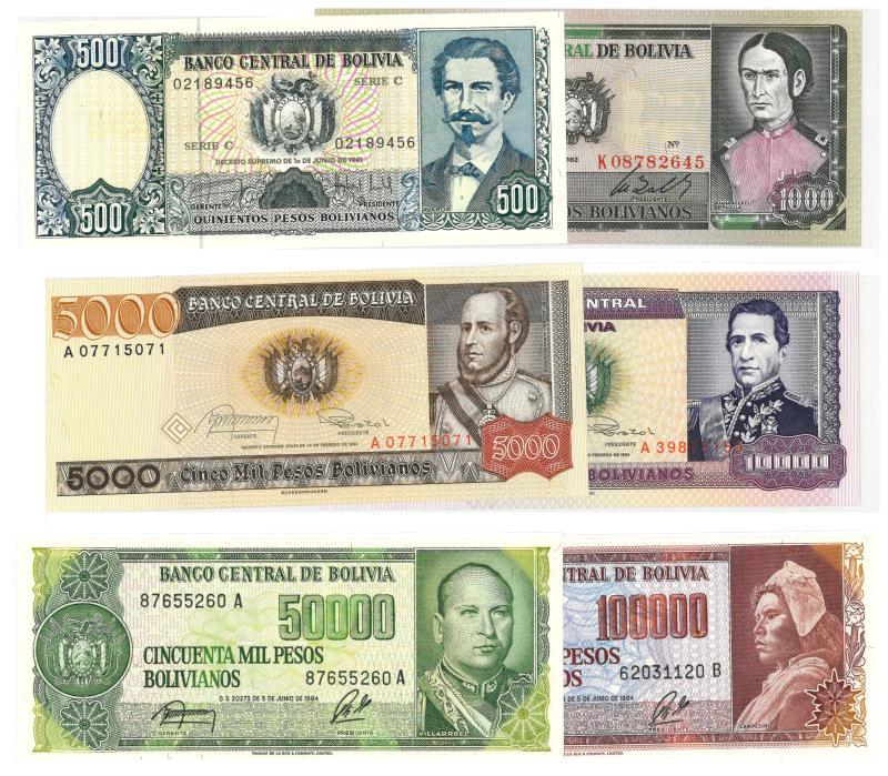 Bolivia. Bolivianos. Bankbiljet. 1981-1984. - UNC.