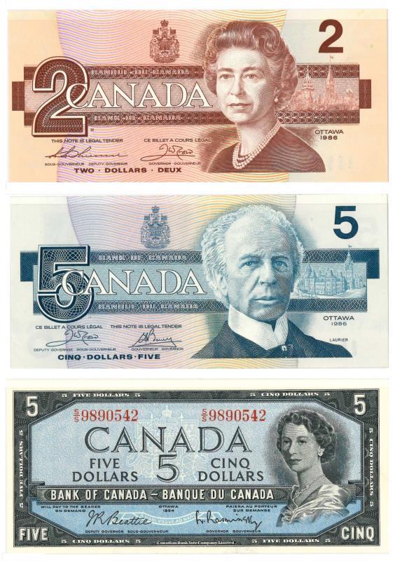 Canada. Dollars. Bankbiljet. 1986, 1954. - UNC.