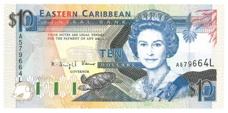 East Carribean States. Dollars. Bankbiljet. 1993. - UNC.