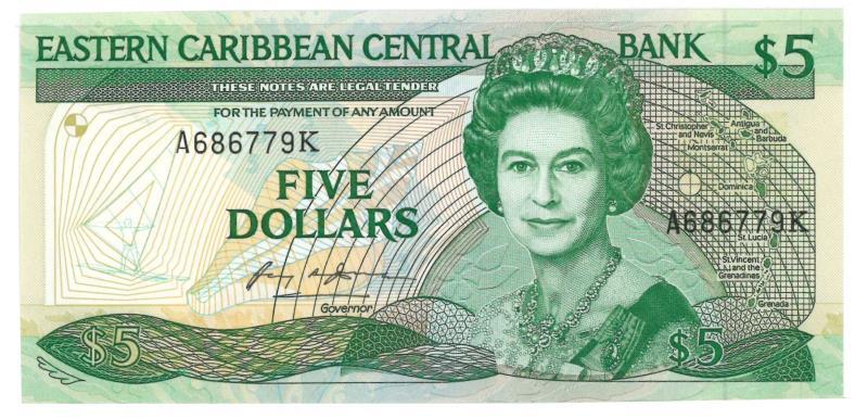 East Carribean States. Dollars. Bankbiljet. 1988. - UNC.