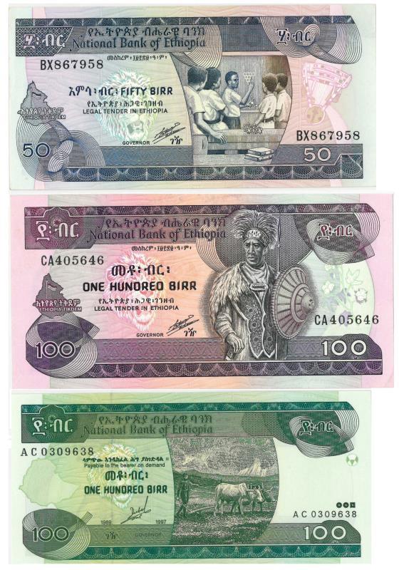 Ethiopia. Dollars. Bankbiljet. 1991, 1997. - UNC.