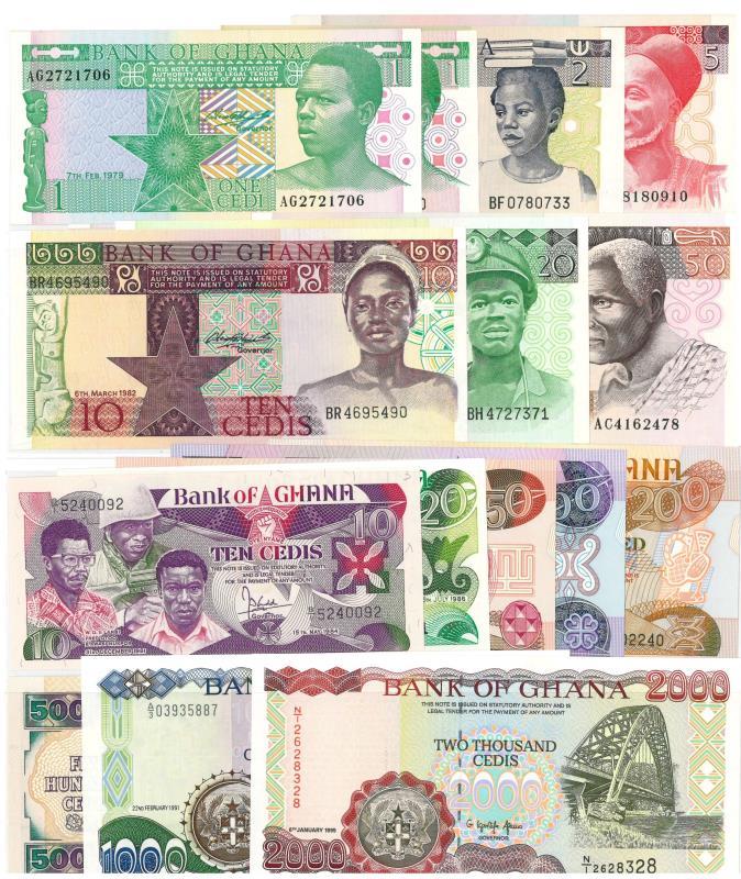 Ghana. Cedis. Bankbiljet. 1979-1986. - UNC.