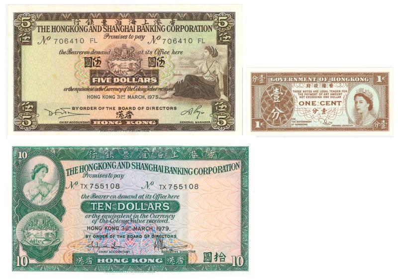 Hong Kong. Dollars. Bankbiljet. 1975, 1979. - UNC.