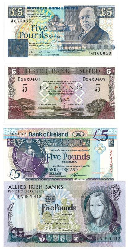 Ireland. Pounds. Bankbiljet. 1987, 1990, 1989. - UNC.