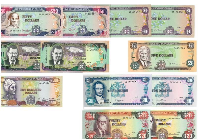 Jamaica. Shillings. Bankbiljet. 1989-95. - UNC.