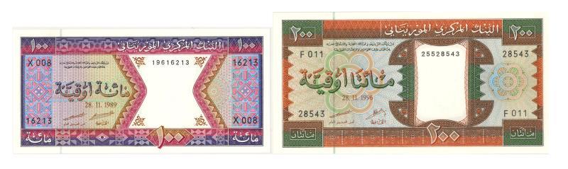 Mauritania. Ouguiya. Bankbiljet. 1989, 1996. - UNC.