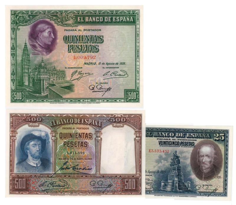 Spain. Pesetas. Bankbiljet. 1928, 1931. - UNC.