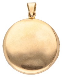 14K Geelgouden medaillon met familiewapen.