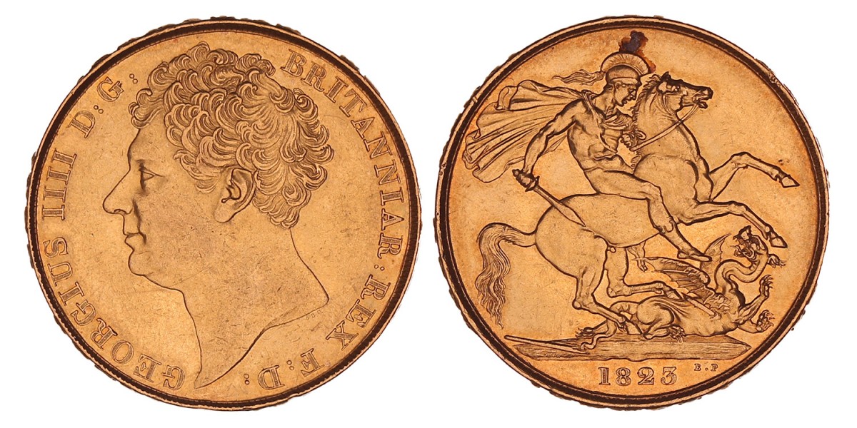 Great Britain. George IV. 2 Pounds. 1823.