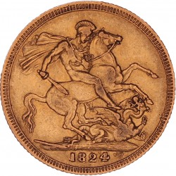 Great Britain. George IV. Sovereign. 1824.
