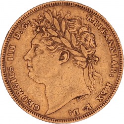 Great Britain. George IV. Sovereign. 1821.