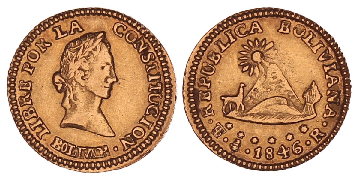 Bolivia. ½ Escudo. 1846 R.