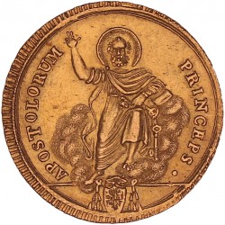 Italian states. Papal states. Pius VII. Doppia. An XVIII (1817).