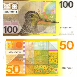 Nederland 50/100 gulden Bankbiljet Type 1977-1982 Zonnebloem en Snip - Zeer Fraai