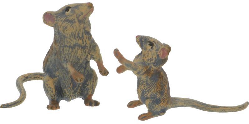 (2) Miniaturen brons Fritz Bermann.