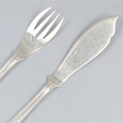 12-delige set visbestek zilver.