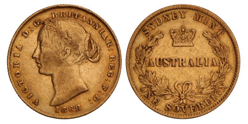 Australia. Victoria. Sovereign. 1868.