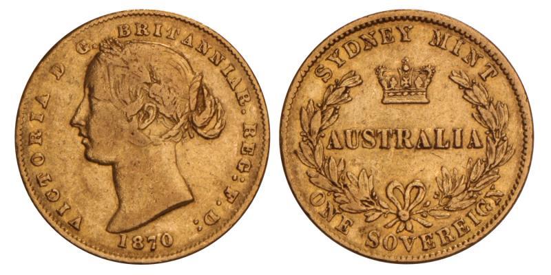 Australia. Victoria. Sovereign. 1870.