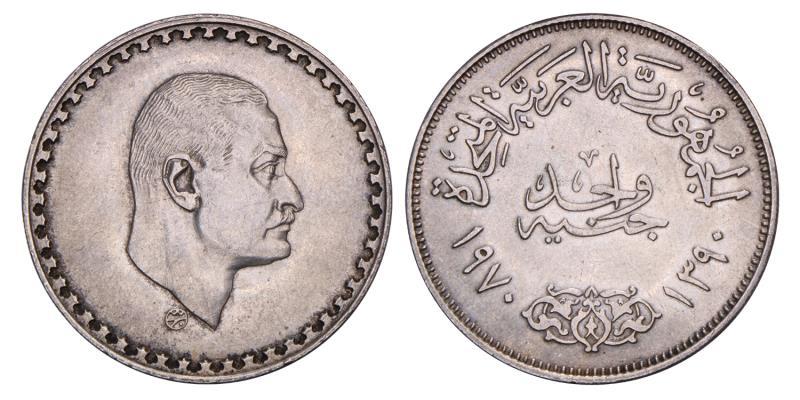 Egypt. Nasser. Pound. 1970.
