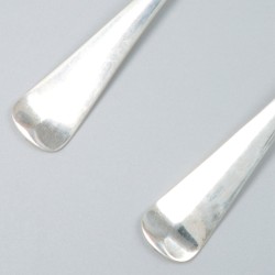 6-delige set dinerlepels Haags lofje, zilver.