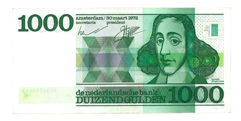 Nederland. 1000 gulden. Bankbiljet. Type 1972. Spinoza - Nagenoeg UNC.