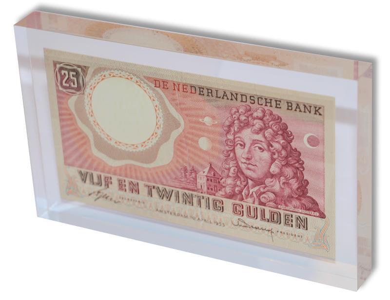 Nederland. 25 gulden. Plexiglas. Type 1955. Huygens - Zeer Fraai +.