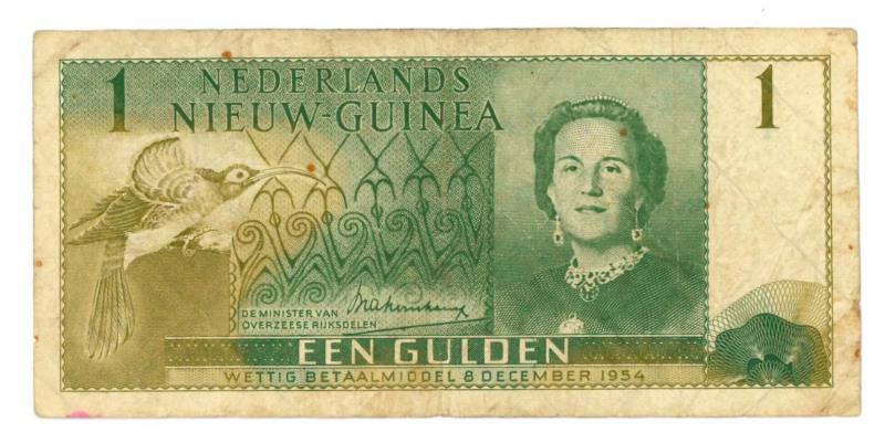 Nieuw-Guinea. 1 gulden. Bankbiljet. Type 1954. - Fraai -.