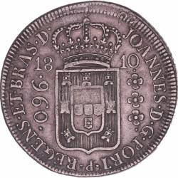 Brazil, Portugese Colony. Joao, Prince Regent. 960 Reis. 1810 R.