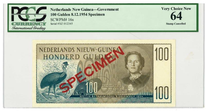 Nieuw-Guinea. 100 gulden. Bankbiljet. Type 1954. - UNC.